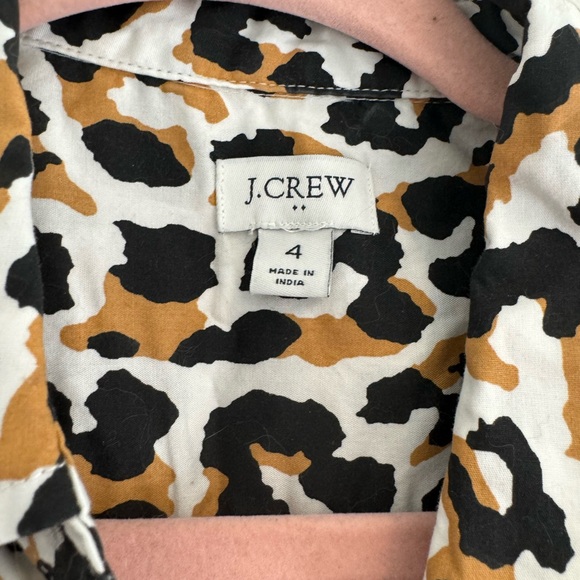 J. Crew Leopard Print Long Sleeve Dress - Picture 3 of 5